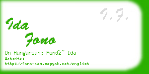 ida fono business card